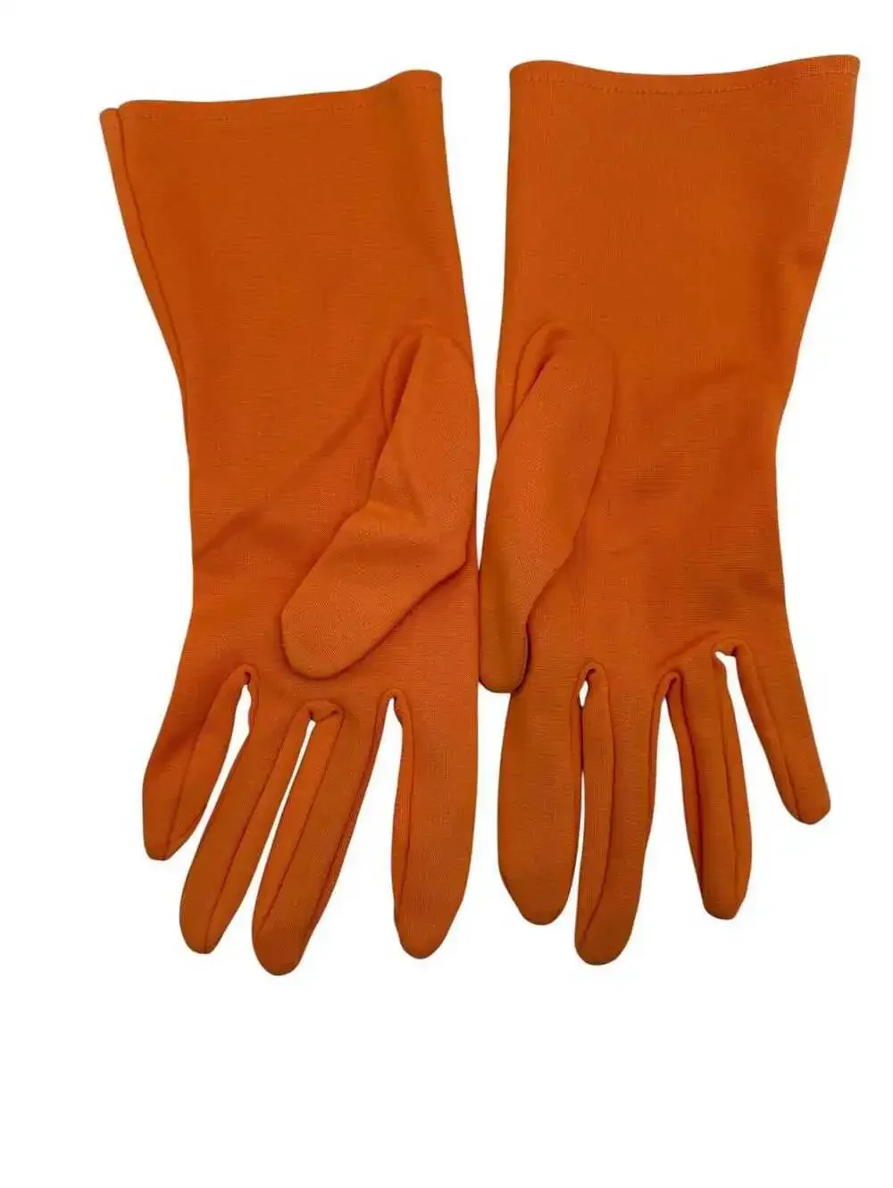 Vintage  1950s 1960s Orange Gloves for Women, Wrist Length, Size 7,  Classic